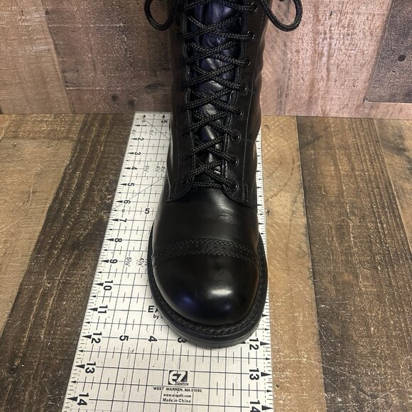 Corcoran 1500 Black Lace Up Jump Boots Mens 11 D - Picture 6 of 12